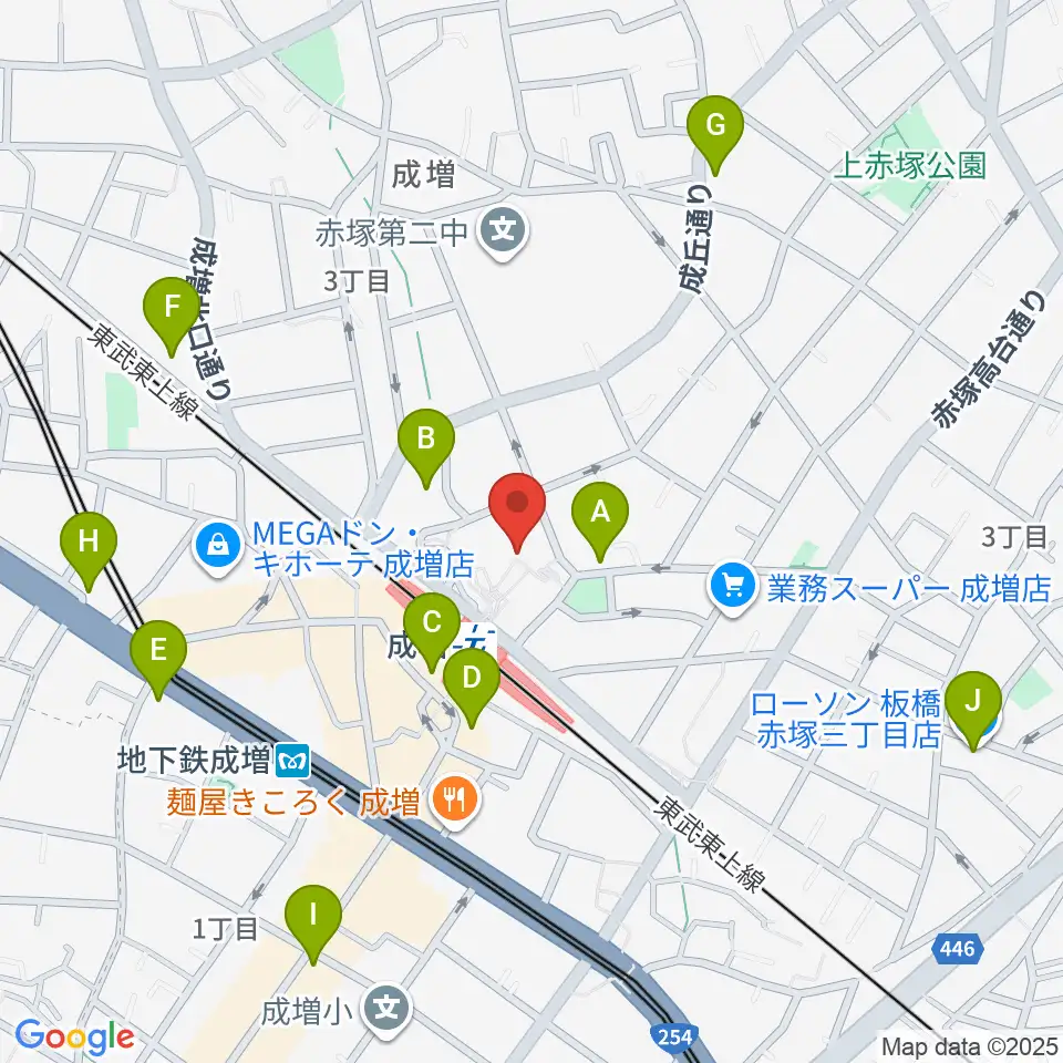 成増アクトホール周辺のコンビニエンスストア一覧地図