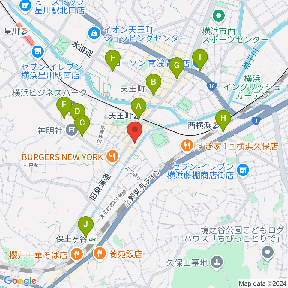 横浜市岩間市民プラザ周辺のコンビニエンスストア一覧地図