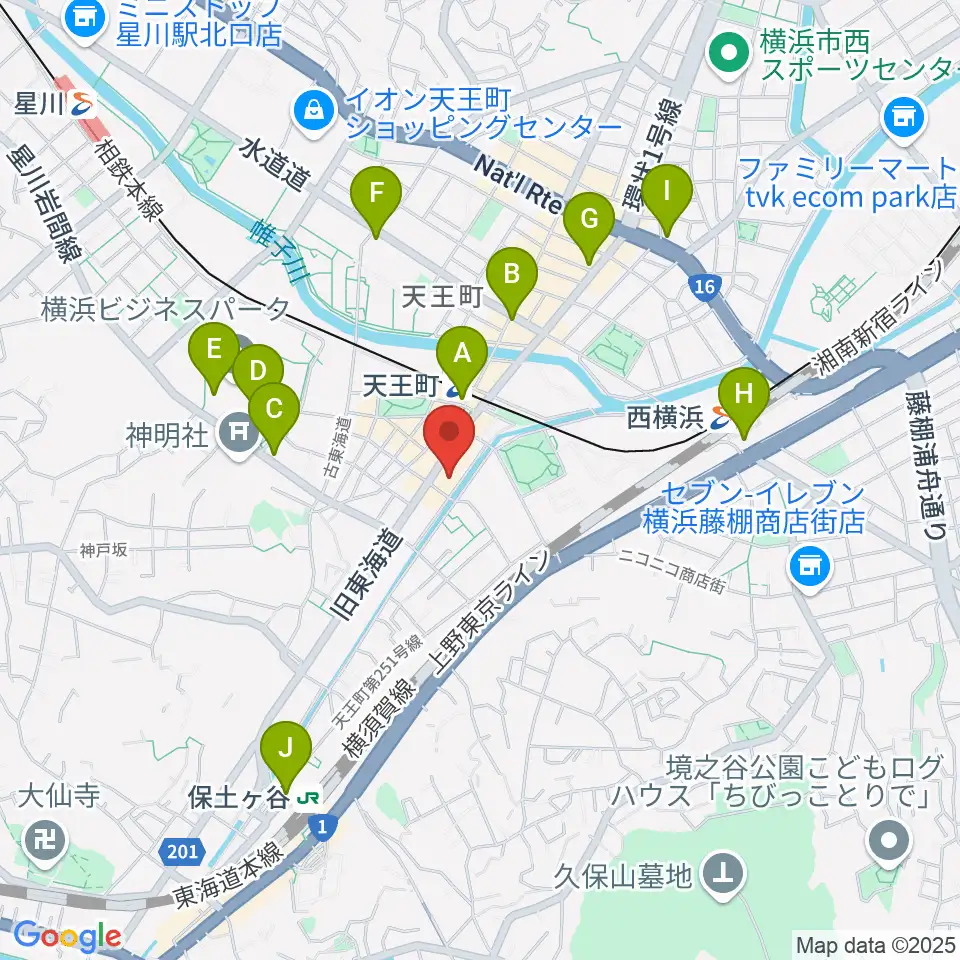 横浜市岩間市民プラザ周辺のコンビニエンスストア一覧地図