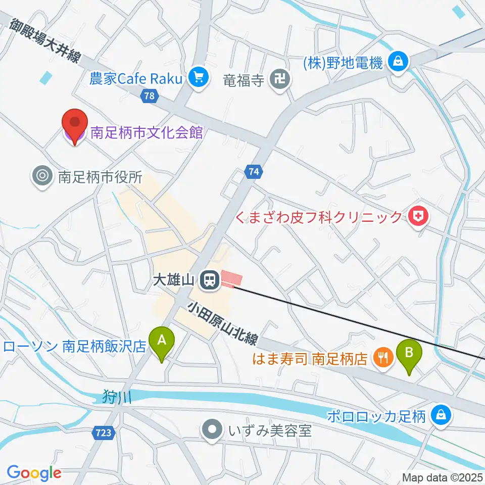 南足柄市文化会館 金太郎みらいホール周辺のコンビニエンスストア一覧地図