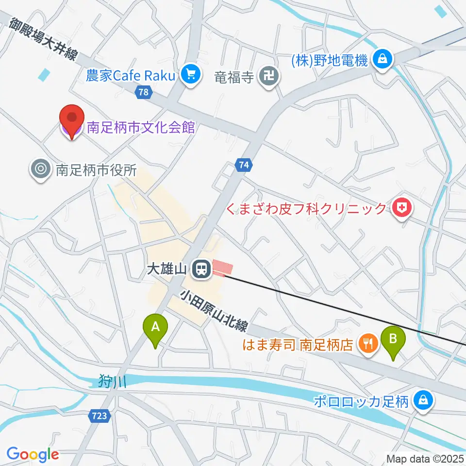 南足柄市文化会館 金太郎みらいホール周辺のコンビニエンスストア一覧地図