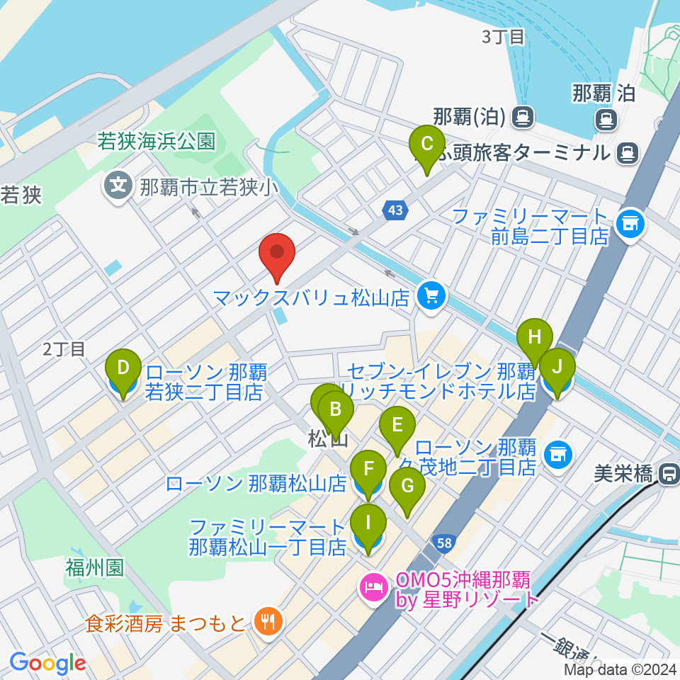 ライブイン寓話周辺のコンビニエンスストア一覧地図