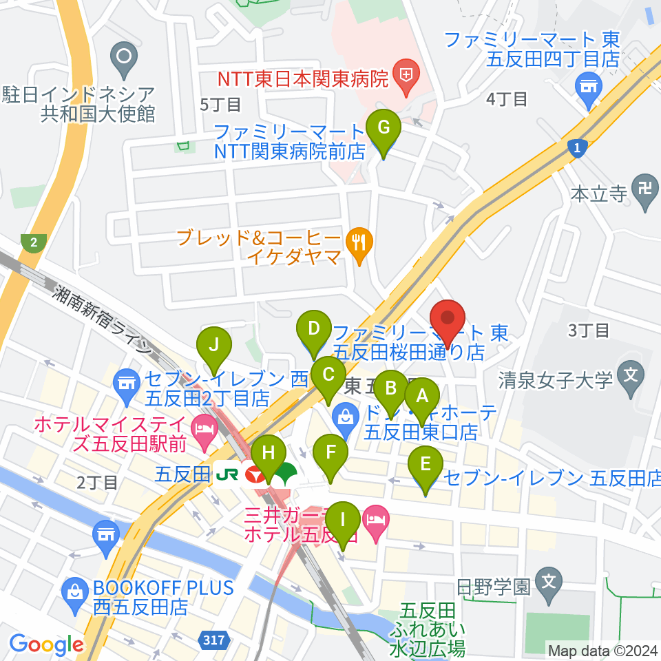 URBAN FOREST STUDIO周辺のコンビニエンスストア一覧地図