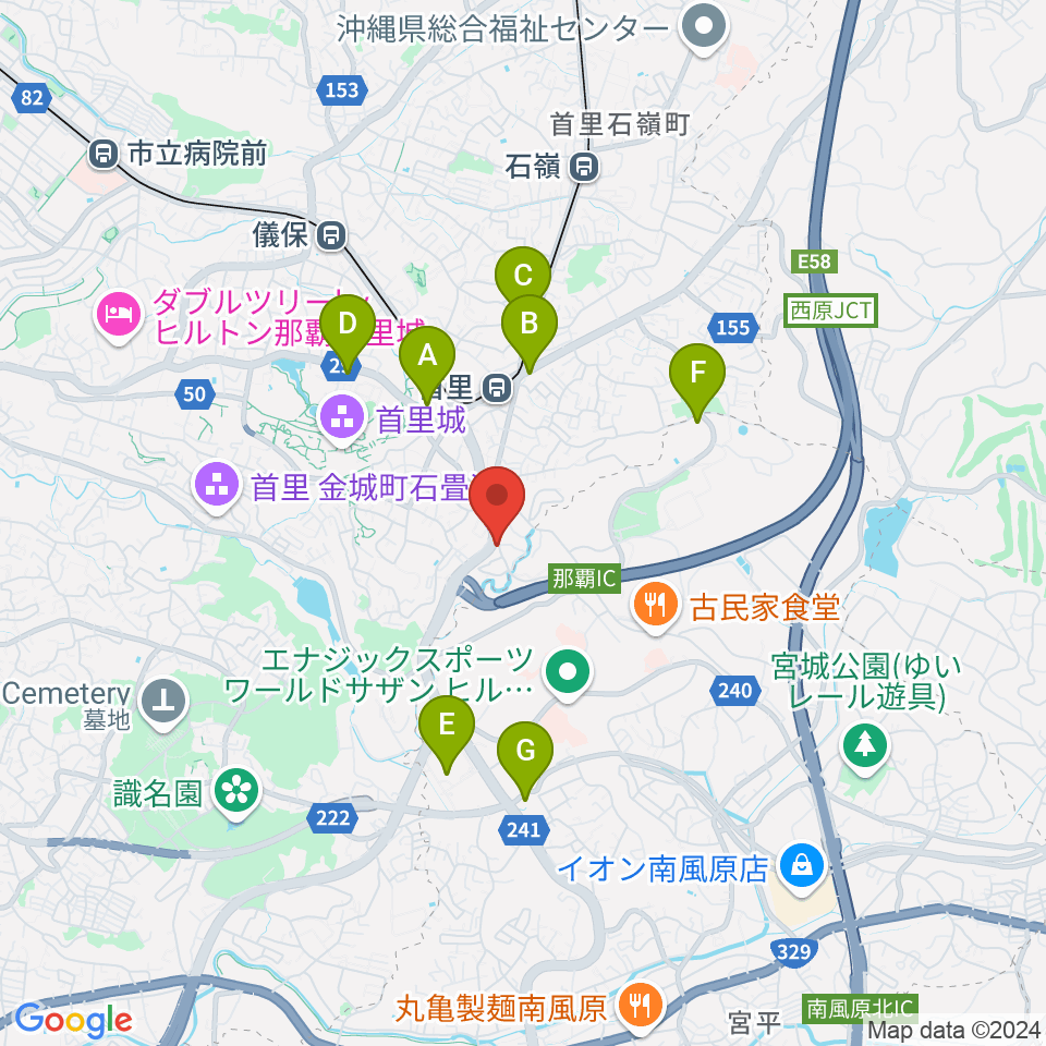 アルテ崎山周辺のコンビニエンスストア一覧地図