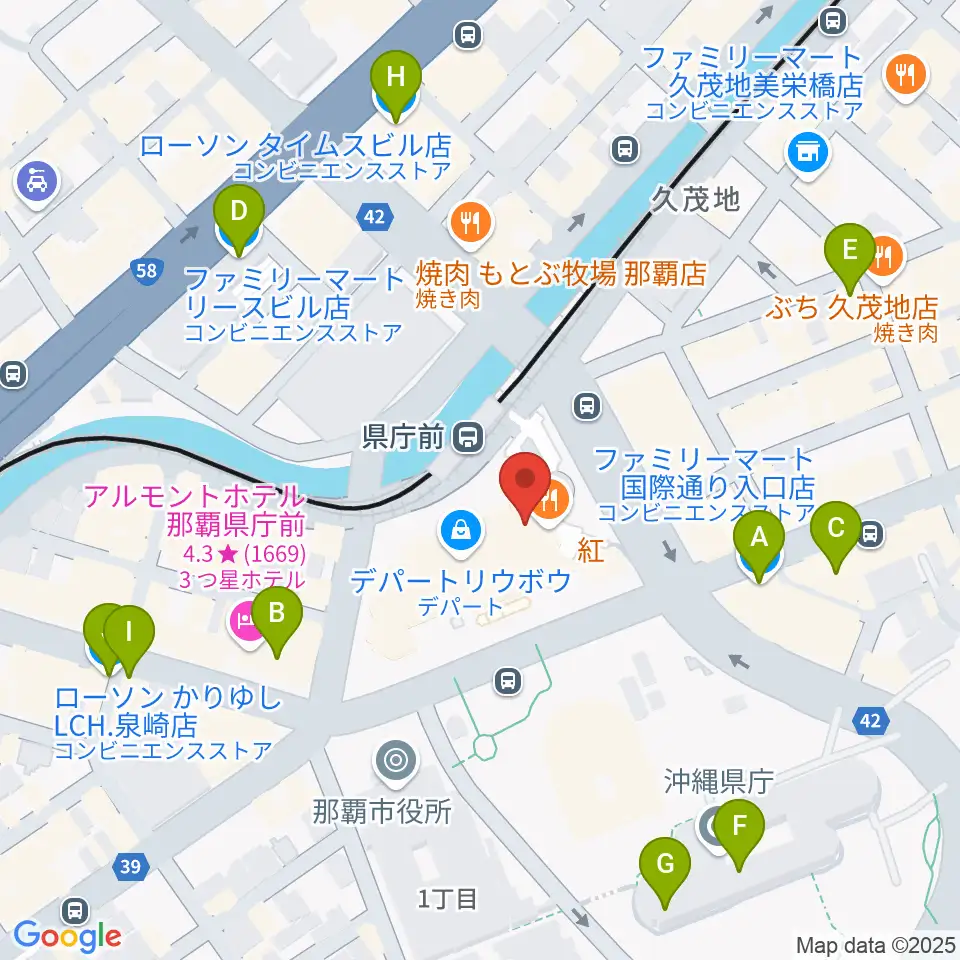 パレット市民劇場周辺のコンビニエンスストア一覧地図