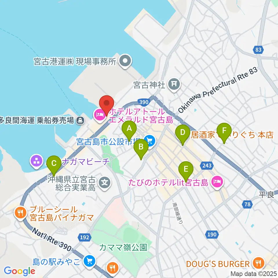 マティダ市民劇場周辺のコンビニエンスストア一覧地図