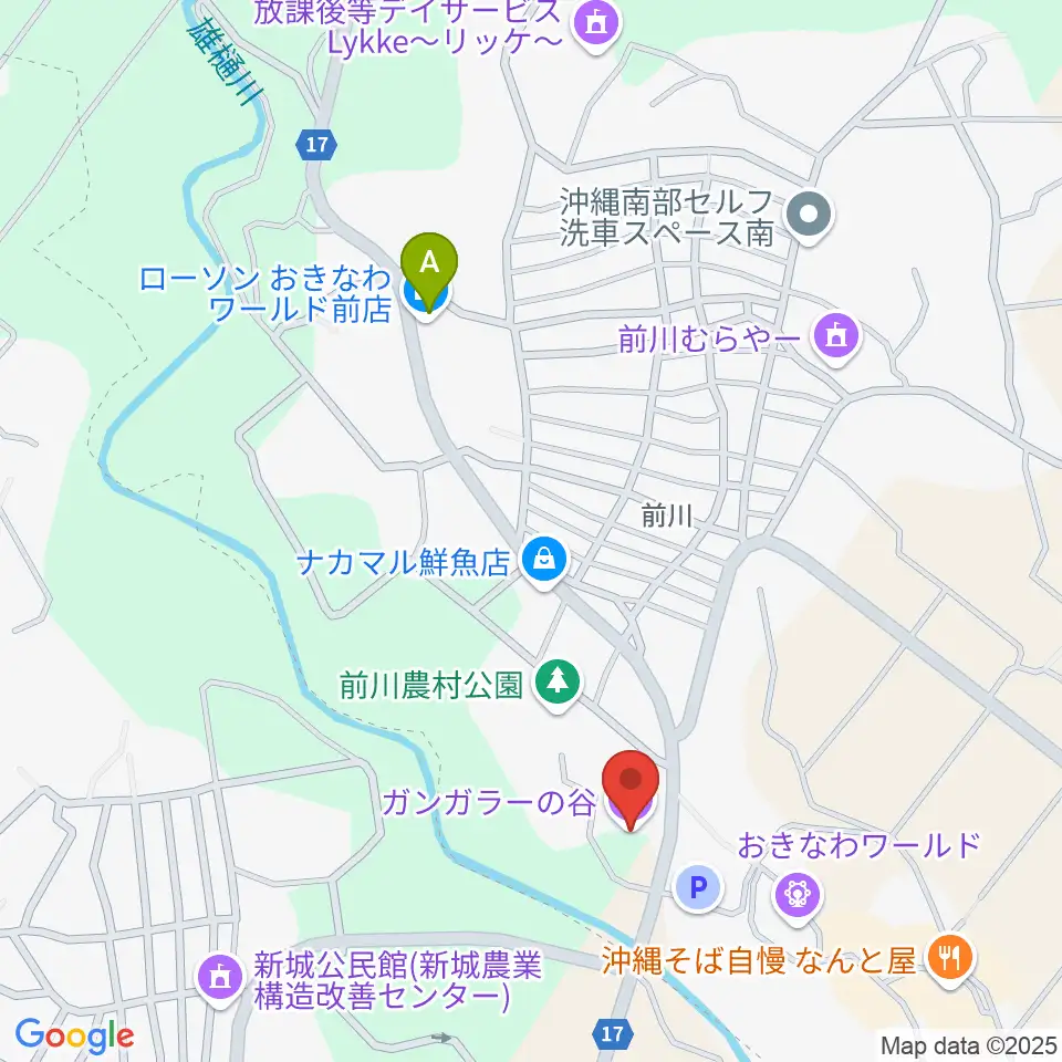ガンガラーの谷周辺のコンビニエンスストア一覧地図