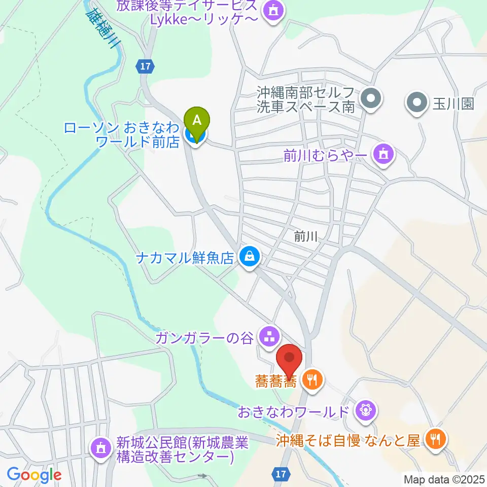 ガンガラーの谷周辺のコンビニエンスストア一覧地図
