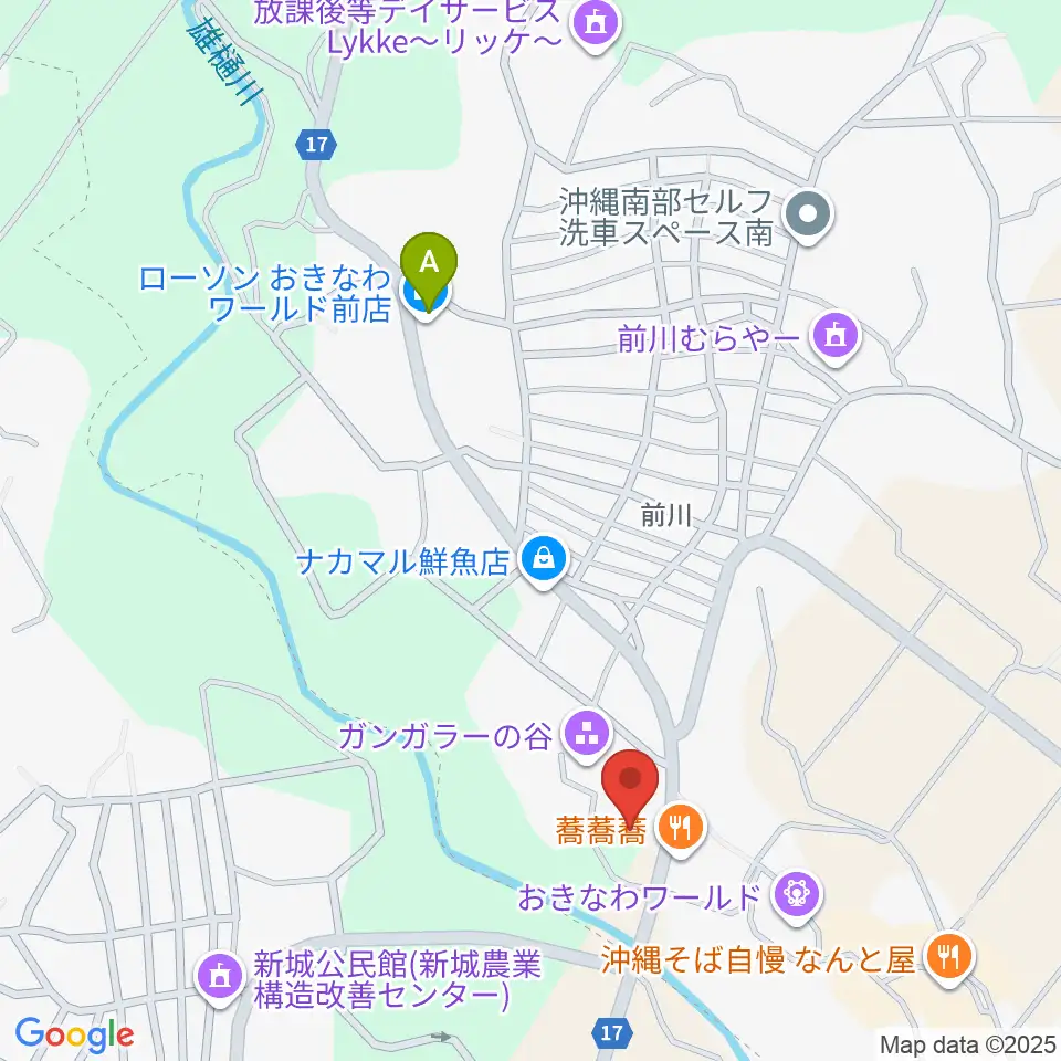 ガンガラーの谷周辺のコンビニエンスストア一覧地図