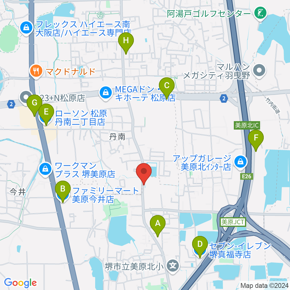 Bar South or North周辺のコンビニエンスストア一覧地図