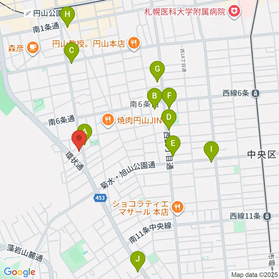 中古楽器専門店QUEST周辺のコンビニエンスストア一覧地図