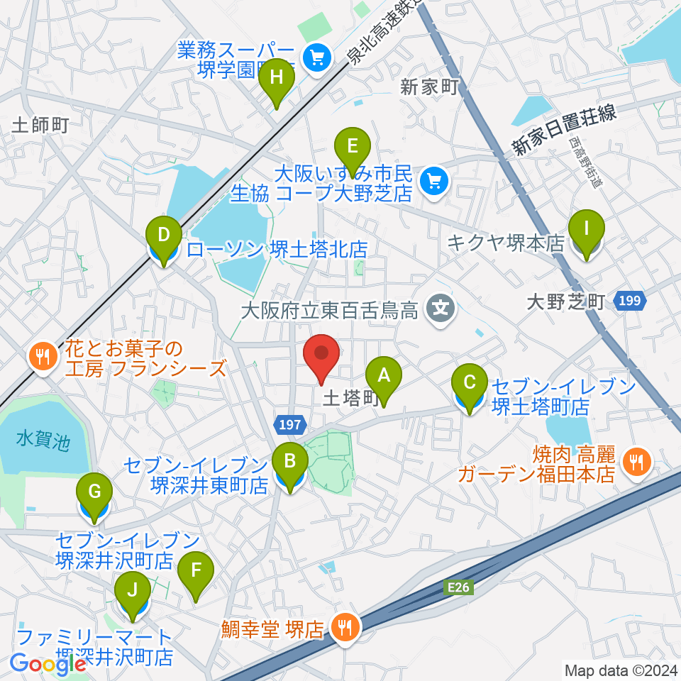 土塔庵周辺のコンビニエンスストア一覧地図