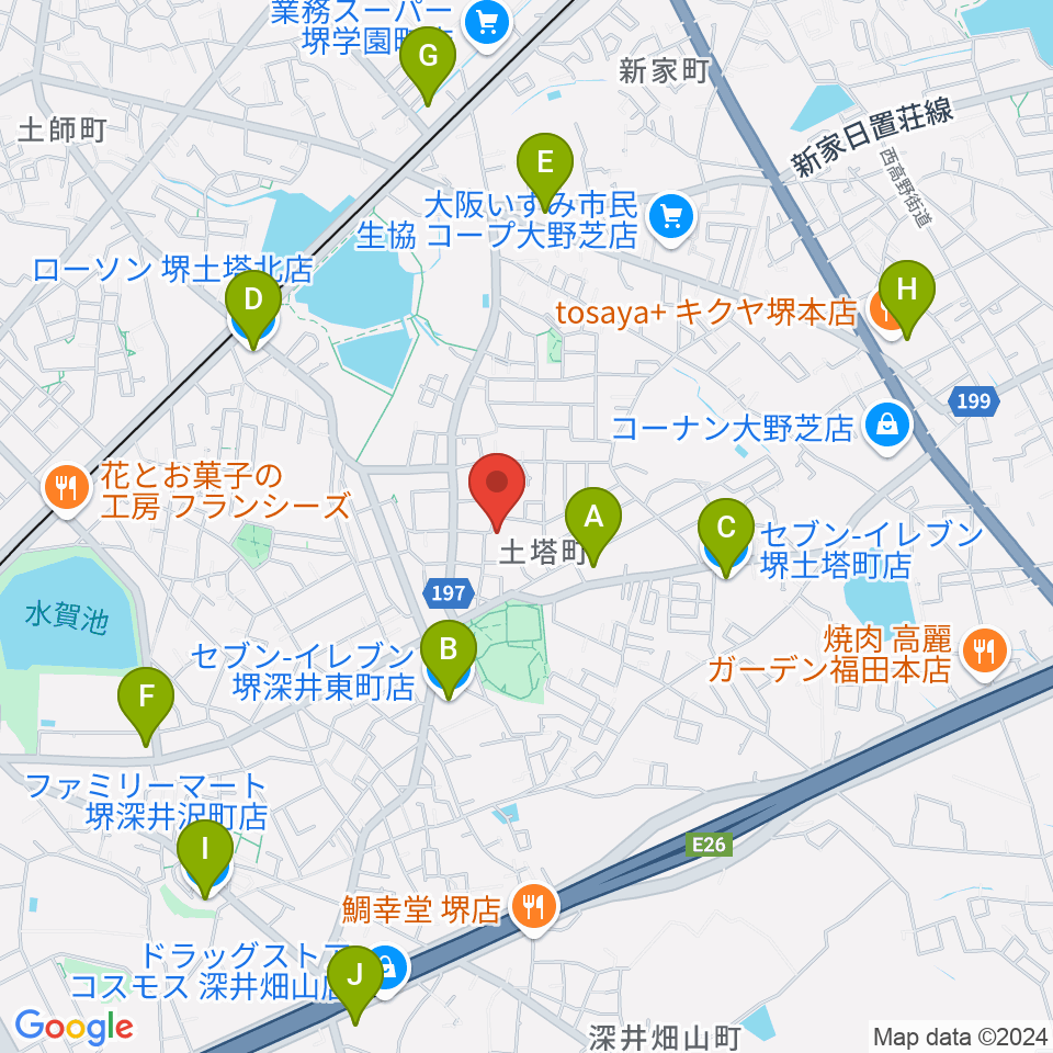 土塔庵周辺のコンビニエンスストア一覧地図