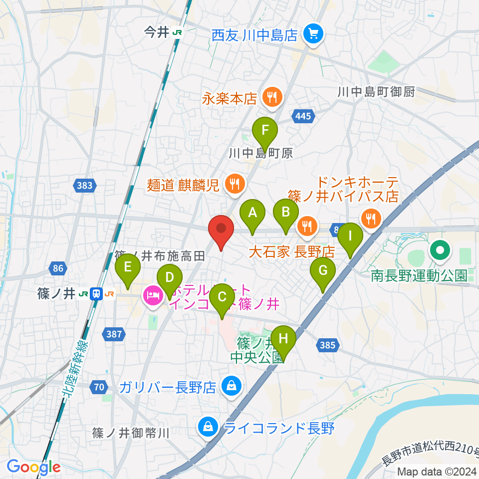 音楽堂 平林周辺のコンビニエンスストア一覧地図