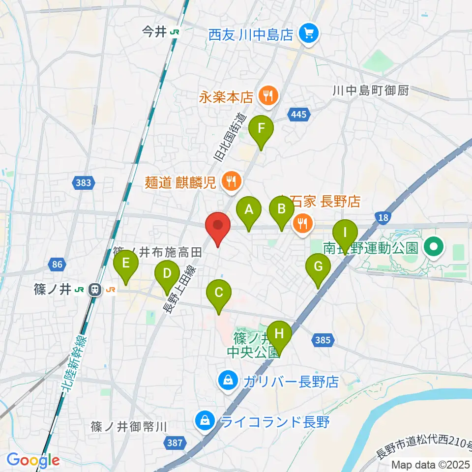 音楽堂 平林周辺のコンビニエンスストア一覧地図