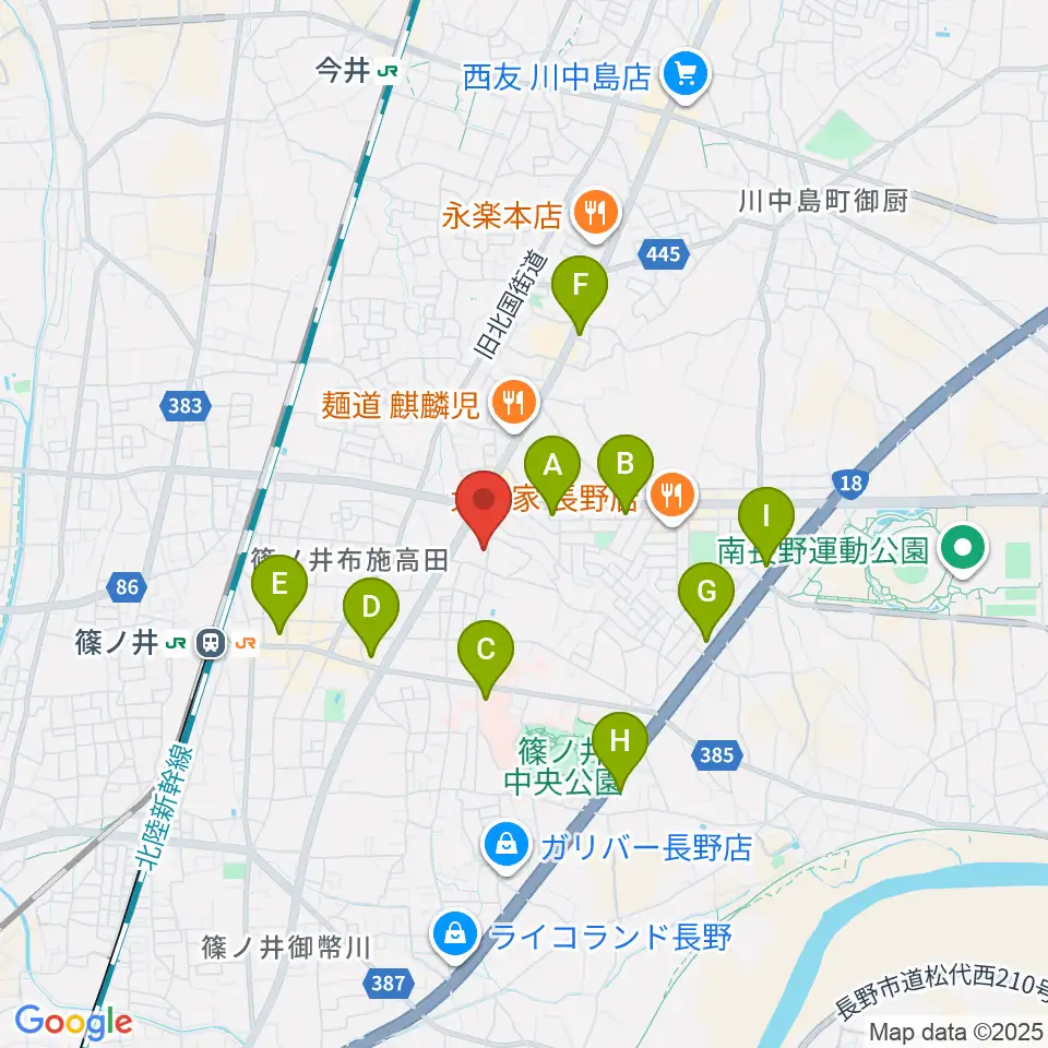 音楽堂 平林周辺のコンビニエンスストア一覧地図