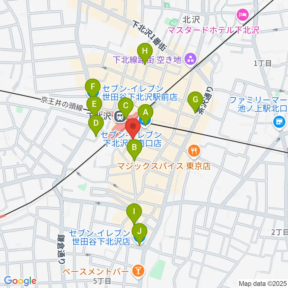 下北沢DRUM SONG周辺のコンビニエンスストア一覧地図