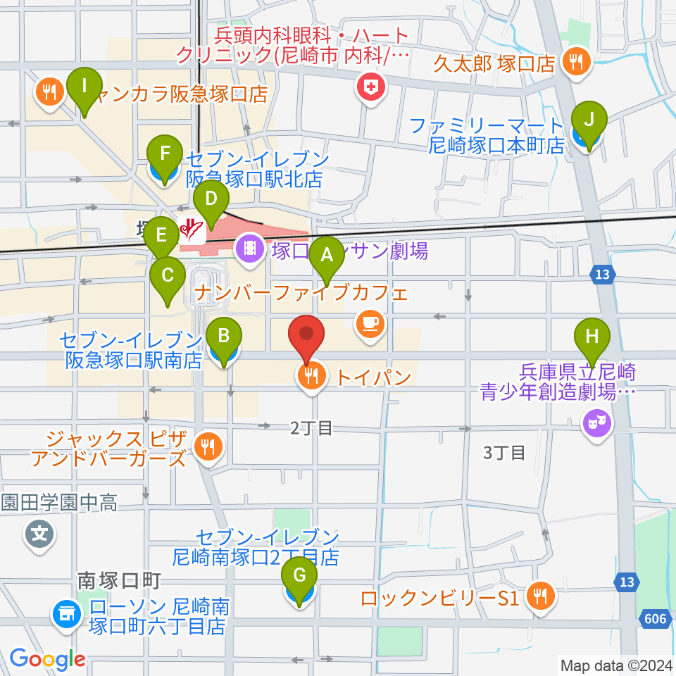 松田楽器ピアノギャラリー周辺のコンビニエンスストア一覧地図