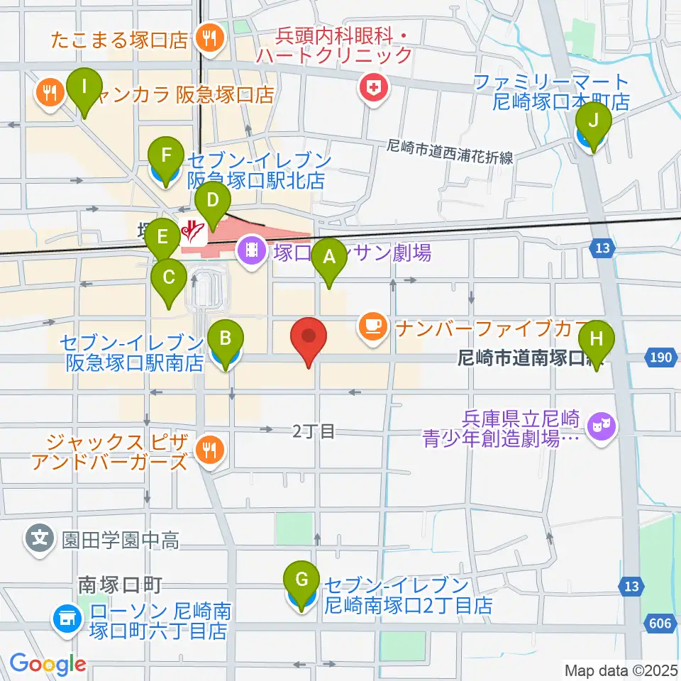 松田楽器ピアノギャラリー周辺のコンビニエンスストア一覧地図