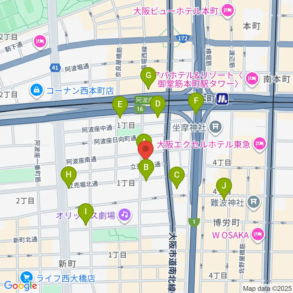 スマイルズミュージックサロン周辺のコンビニエンスストア一覧地図