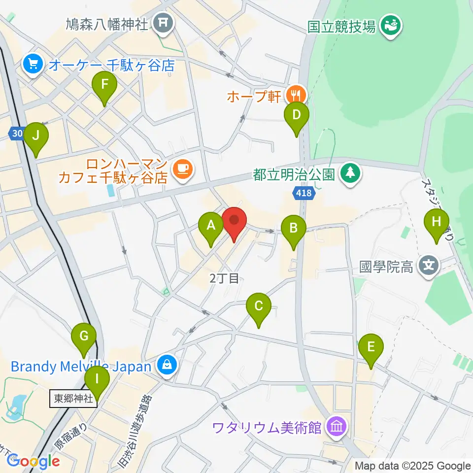 JiLL music school周辺のコンビニエンスストア一覧地図