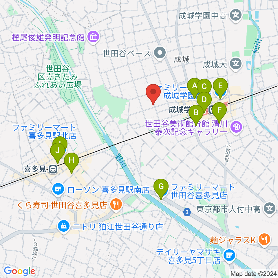 リトミック音楽教室 みんなのひろば周辺のコンビニエンスストア一覧地図