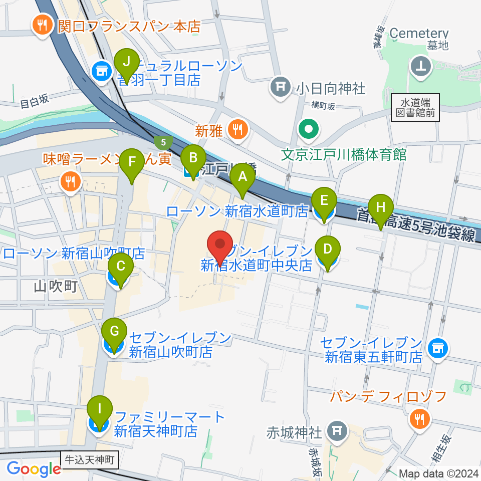 ピアノパッサージュ周辺のコンビニエンスストア一覧地図