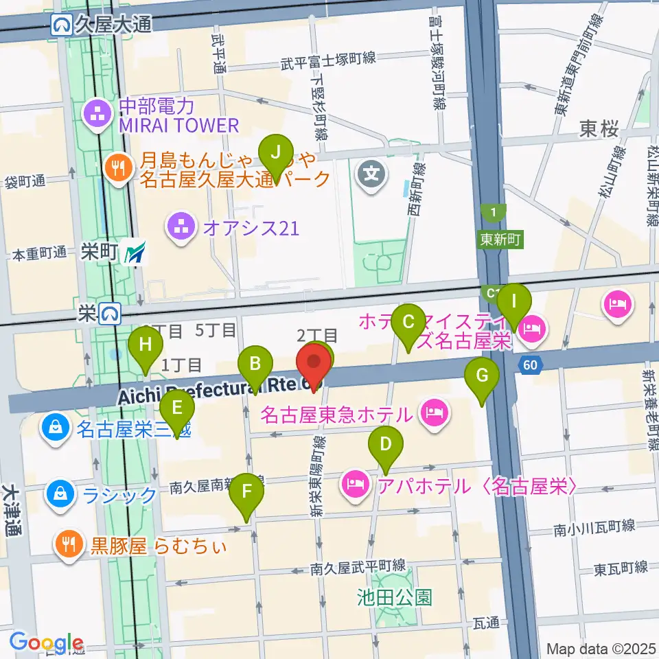 ボーカルスクールVOAT名古屋校周辺のコンビニエンスストア一覧地図
