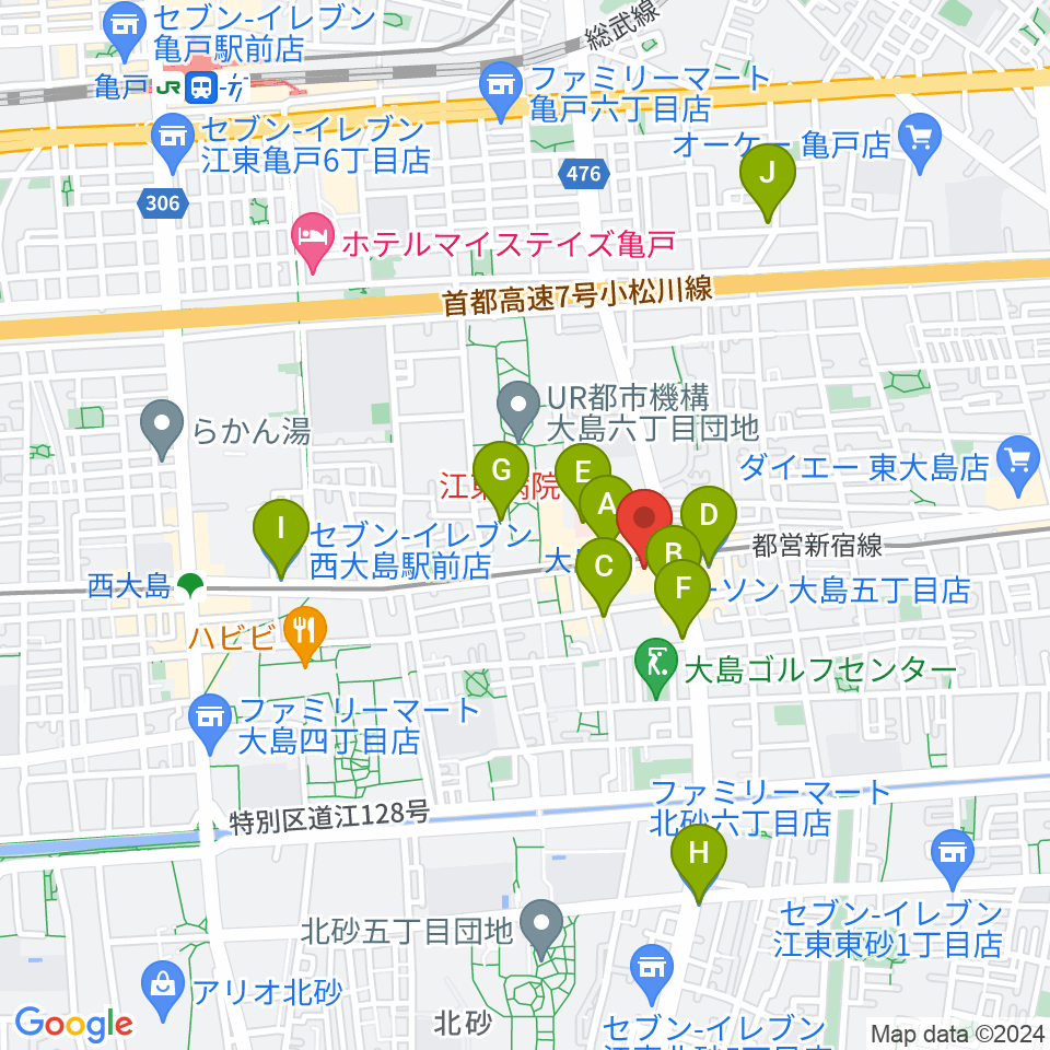 英会話とピアノの教室グローリーアカデミー周辺のコンビニエンスストア一覧地図