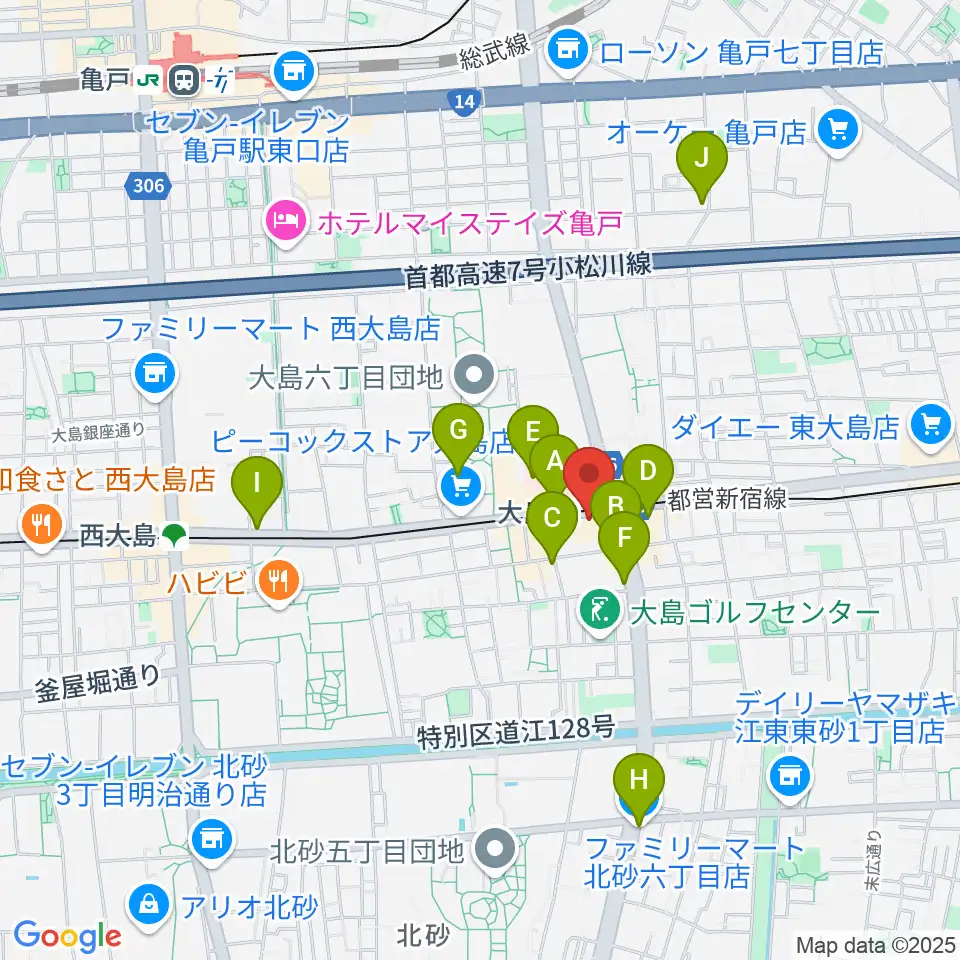 英会話とピアノの教室グローリーアカデミー周辺のコンビニエンスストア一覧地図