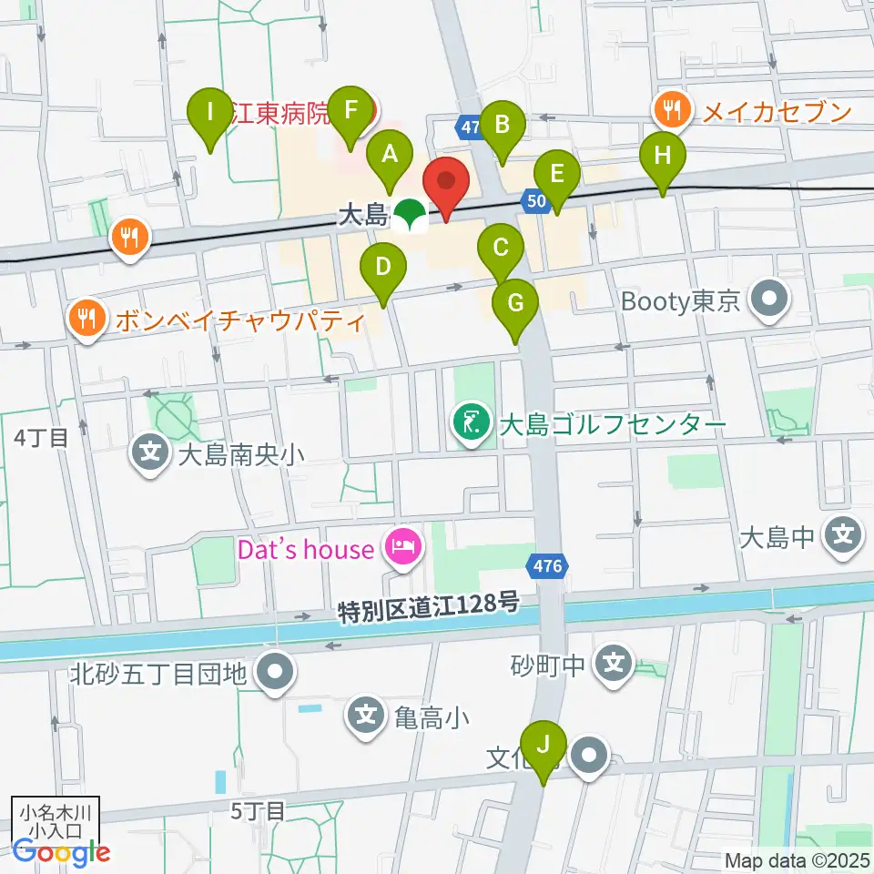 グローリーアカデミー周辺のコンビニエンスストア一覧地図