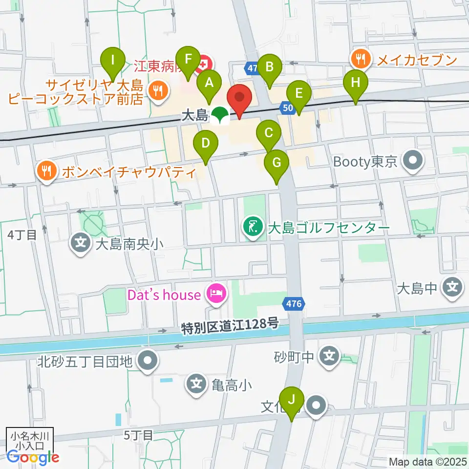 グローリーアカデミー周辺のコンビニエンスストア一覧地図