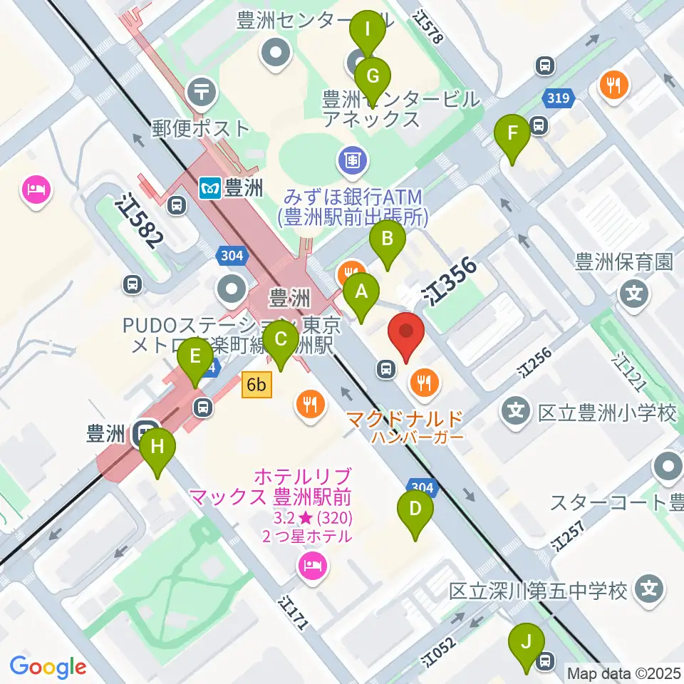 Re-music とよす音楽教室周辺のコンビニエンスストア一覧地図