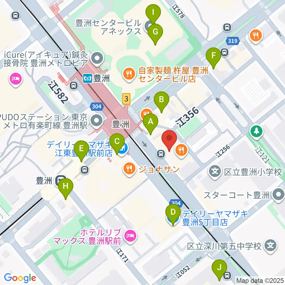 Re-music とよす音楽教室周辺のコンビニエンスストア一覧地図