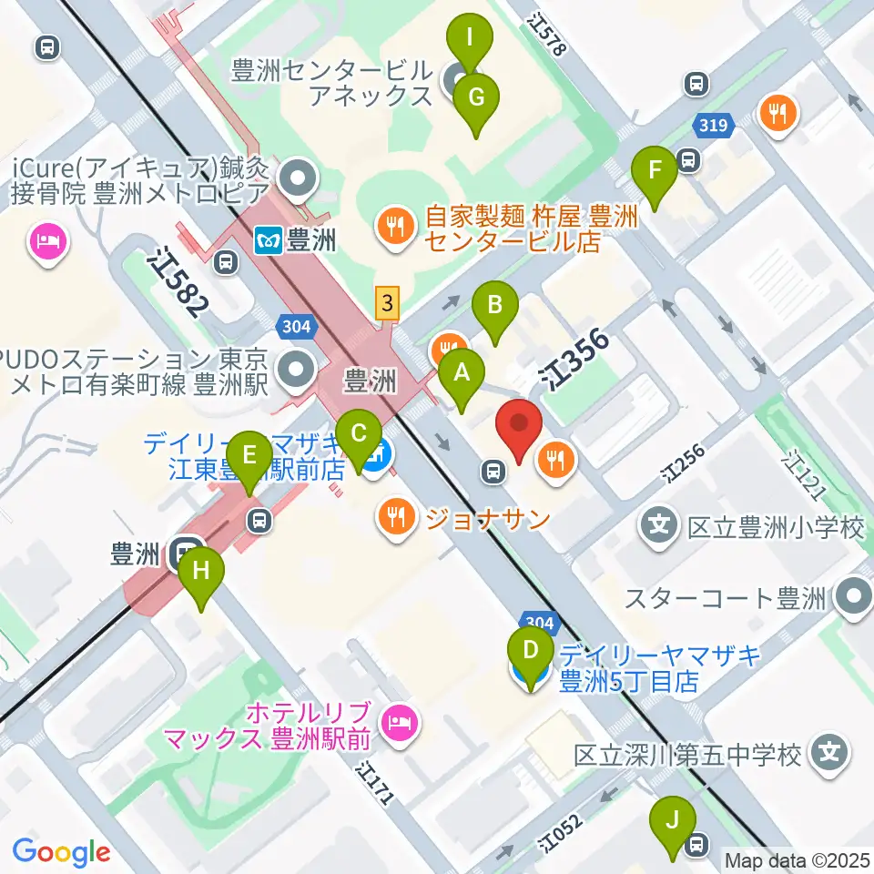 Re-music とよす音楽教室周辺のコンビニエンスストア一覧地図