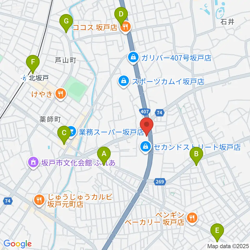 わかば楽器 ライブスペースリディム周辺のコンビニエンスストア一覧地図