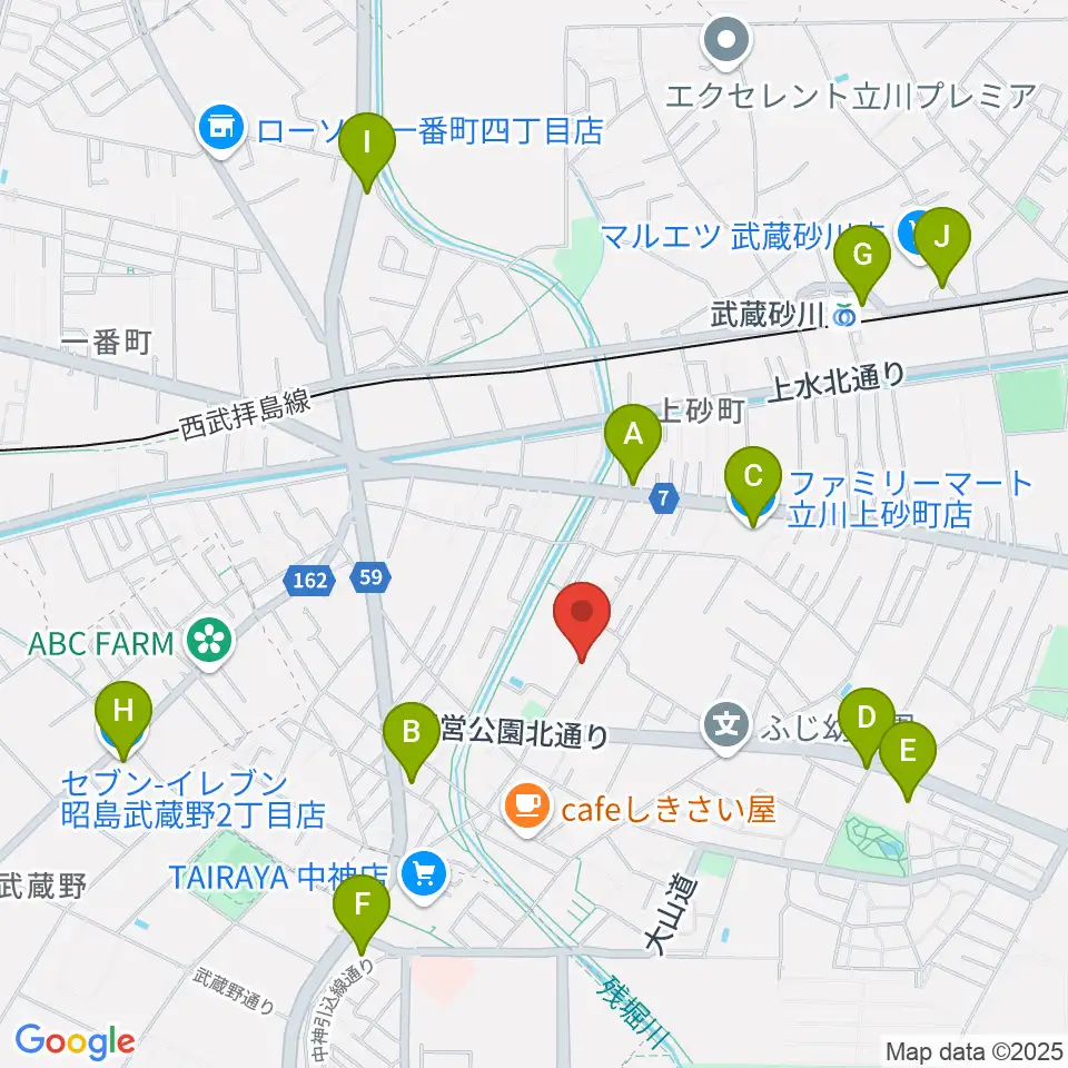 ピアノメンテナンスサービス周辺のコンビニエンスストア一覧地図