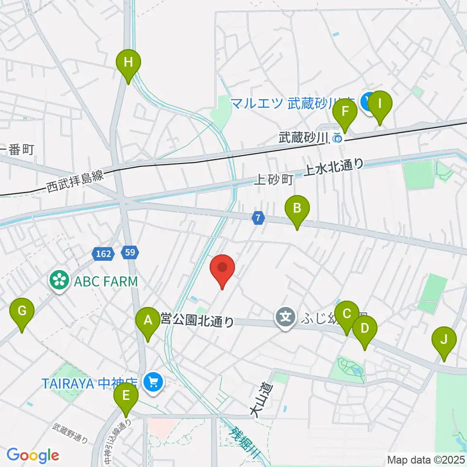 ピアノメンテナンスサービス周辺のコンビニエンスストア一覧地図