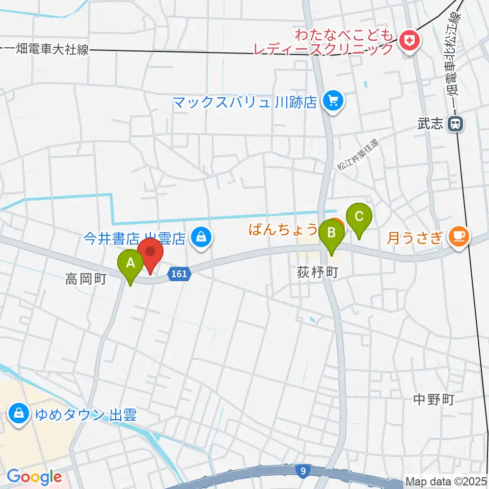 楽器買取リコレクションズ周辺のコンビニエンスストア一覧地図