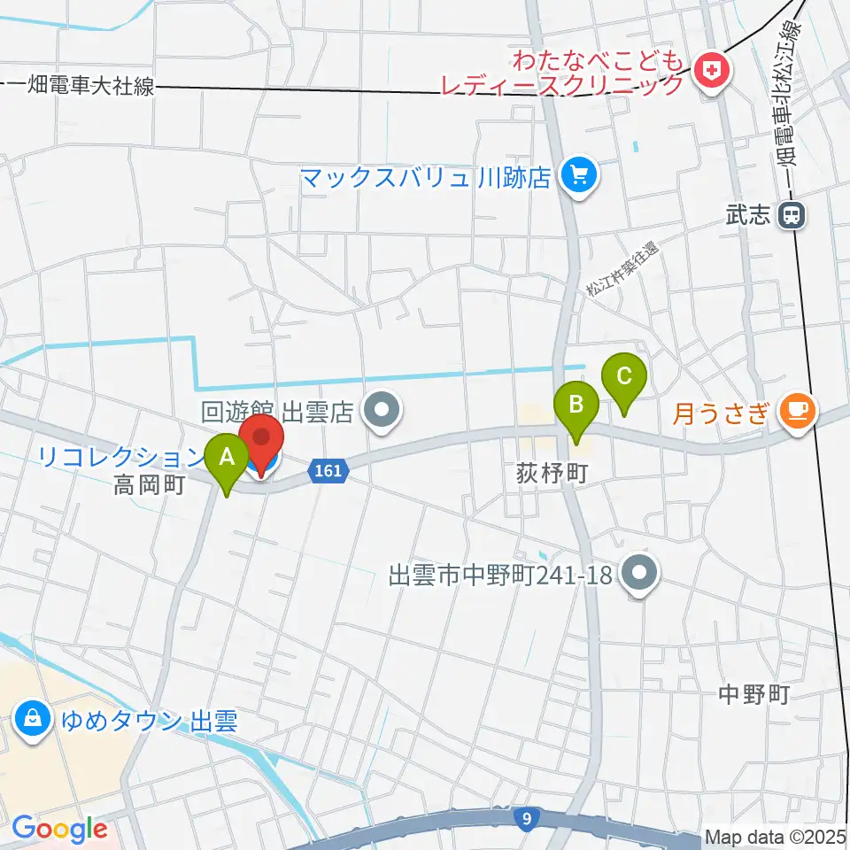 楽器買取リコレクションズ周辺のコンビニエンスストア一覧地図