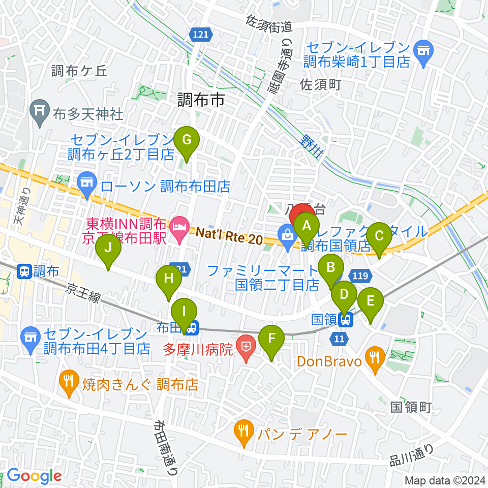 ソードミュージック多目的スタジオ周辺のコンビニエンスストア一覧地図