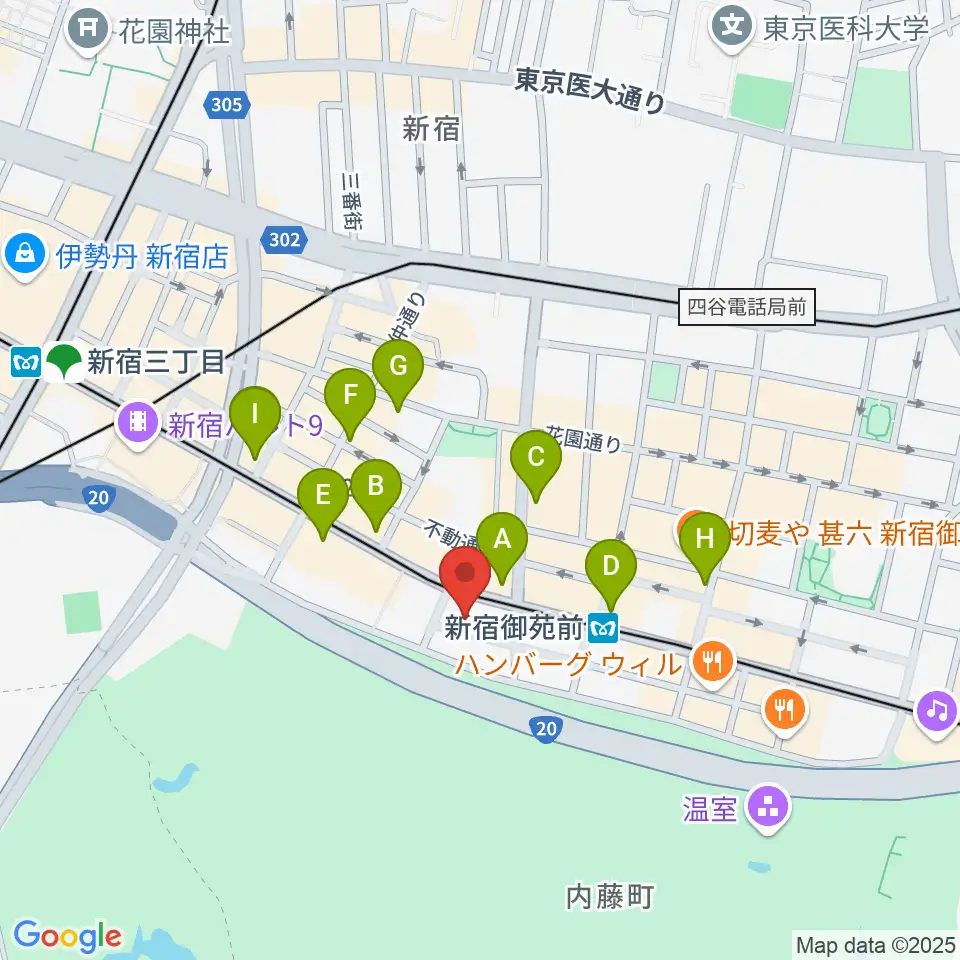 アーツミュージックスクール周辺のコンビニエンスストア一覧地図