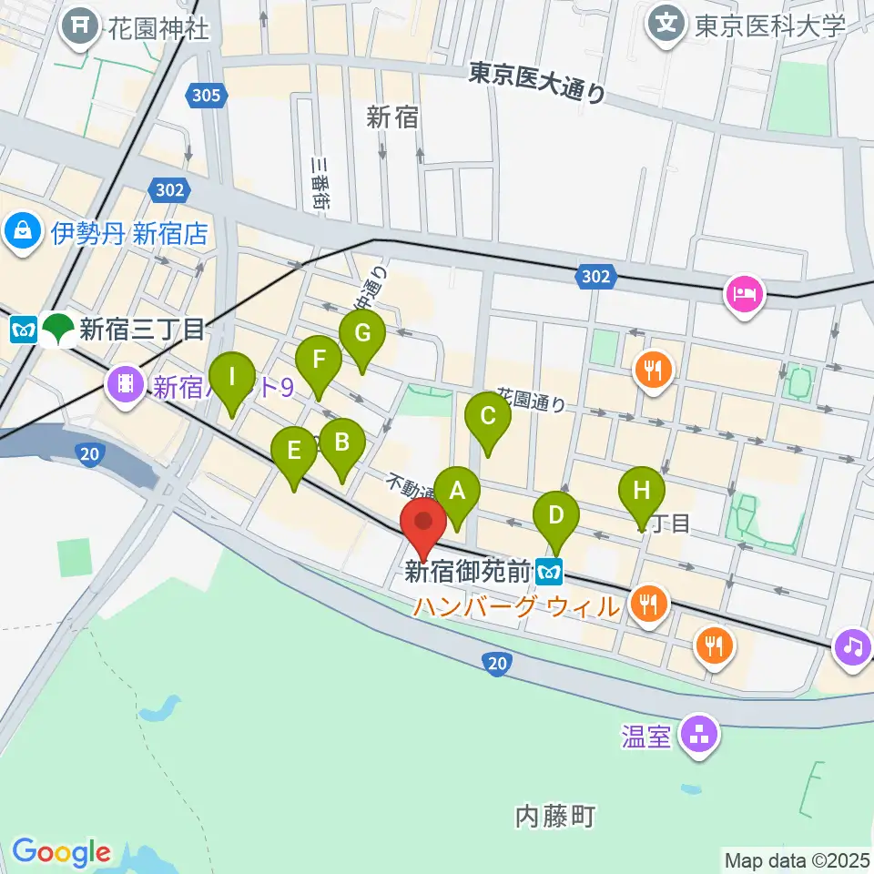 アーツミュージックスクール周辺のコンビニエンスストア一覧地図