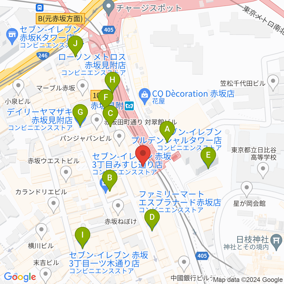 タイクーンミュージック周辺のコンビニエンスストア一覧地図