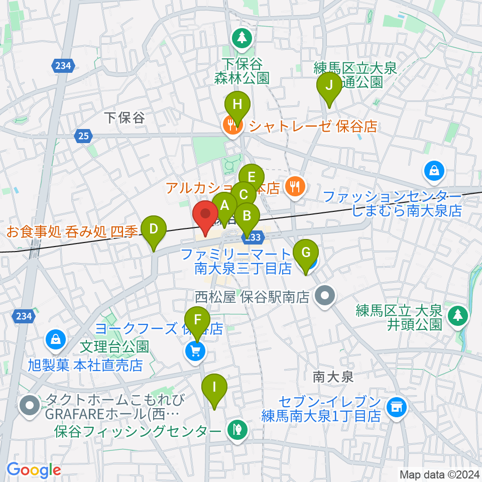 サウンドオフィス・コア周辺のコンビニエンスストア一覧地図