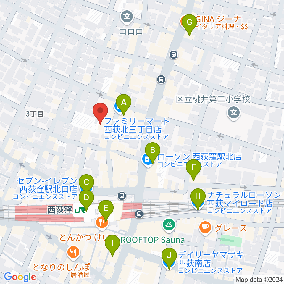 GUITARS MARKET周辺のコンビニエンスストア一覧地図