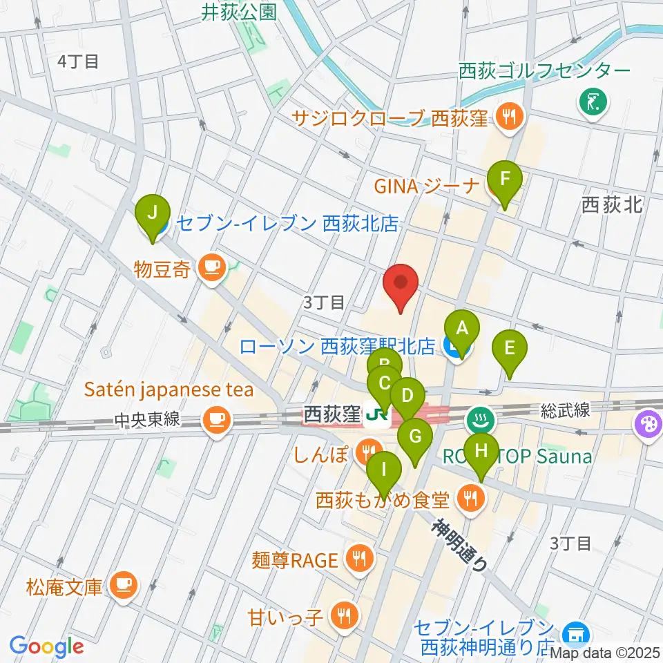 GUITARS MARKET周辺のコンビニエンスストア一覧地図