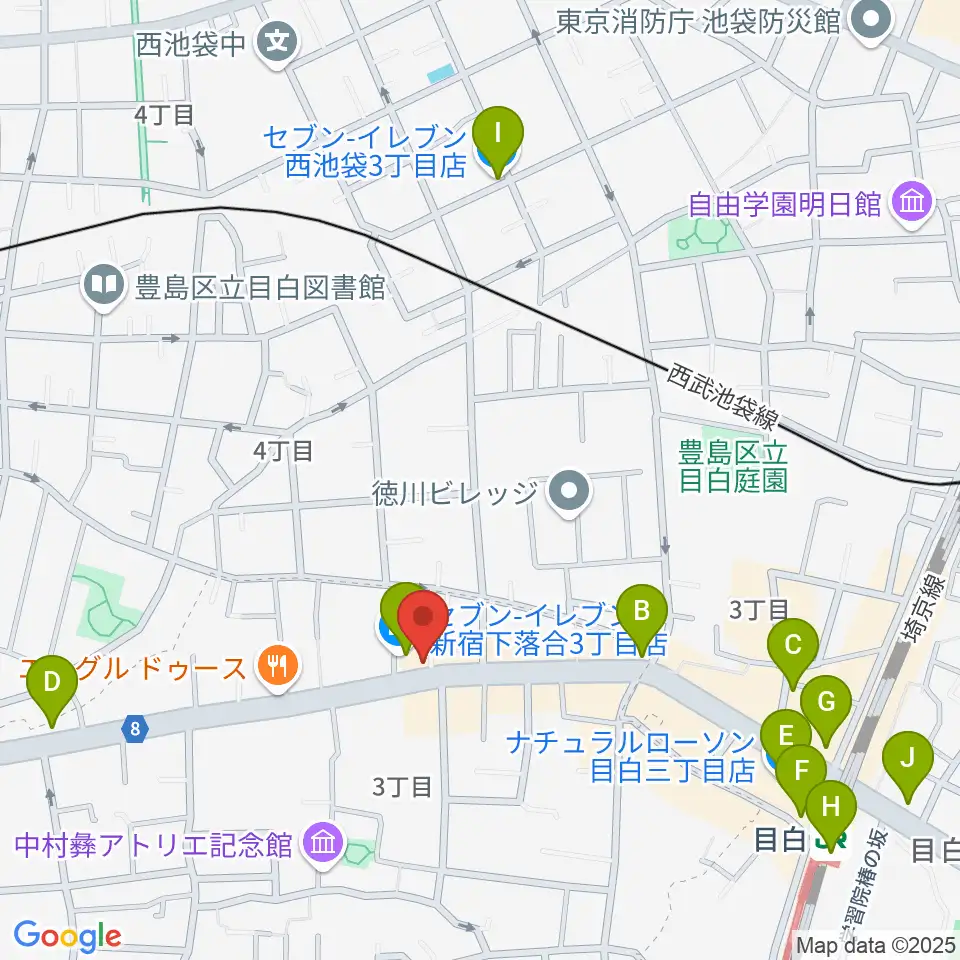 フルートパーク タニテック周辺のコンビニエンスストア一覧地図
