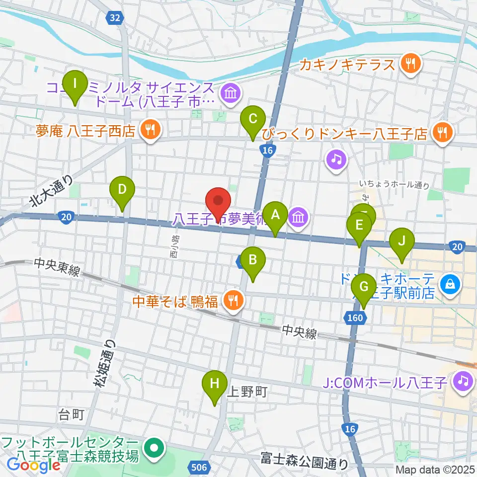 中之島流大正琴・大正琴広場周辺のコンビニエンスストア一覧地図