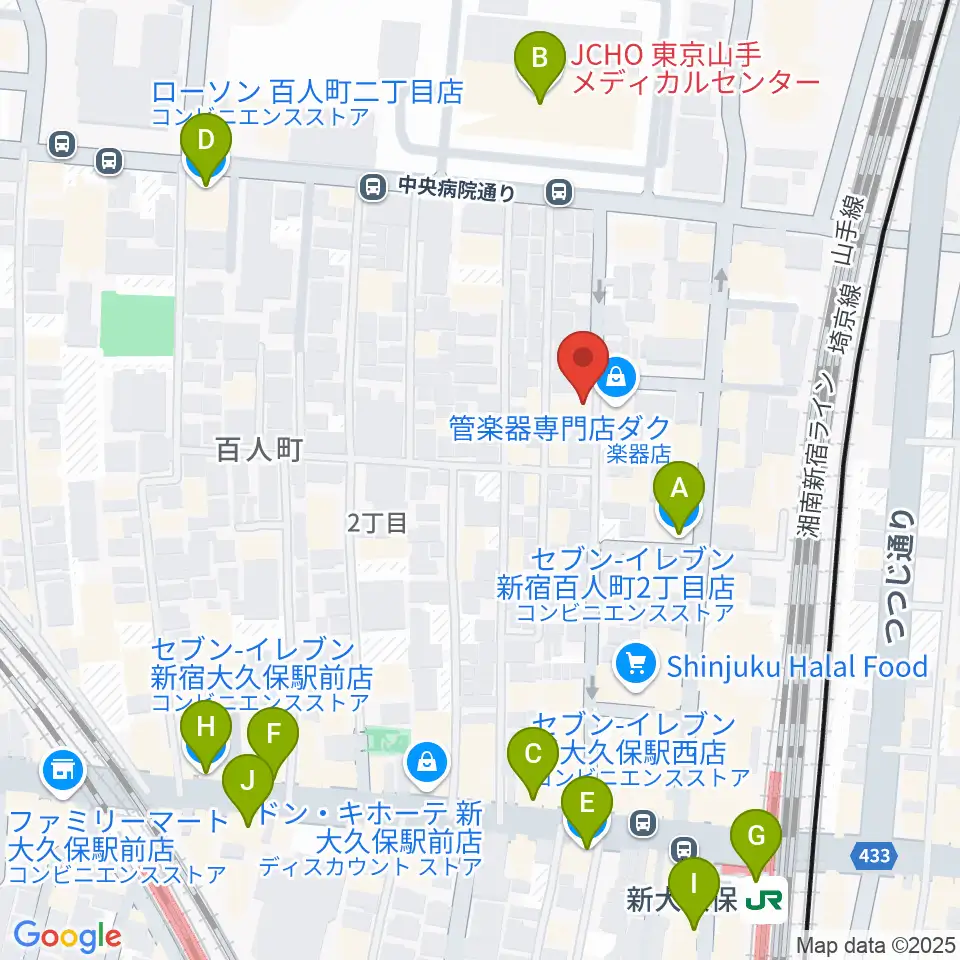 ダ・カーポ周辺のコンビニエンスストア一覧地図